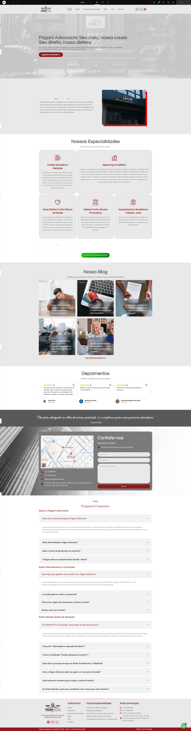 Site Pagani Advocacia